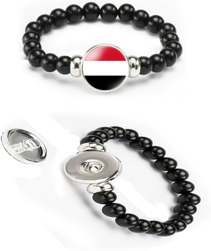 vmcoatdu National Flag Bracelet Elastic Rope Beaded Bracelet Support Your Country Travel Souvenir Gifts for Men Women - Image 4